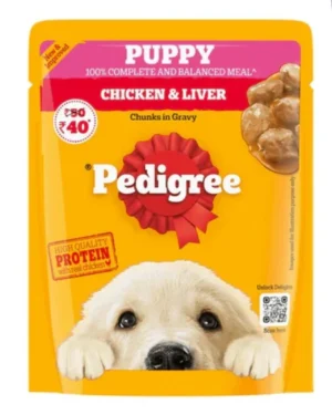 Pedigree Chicken & Liver Chunk In Gravy Puppy Pouch