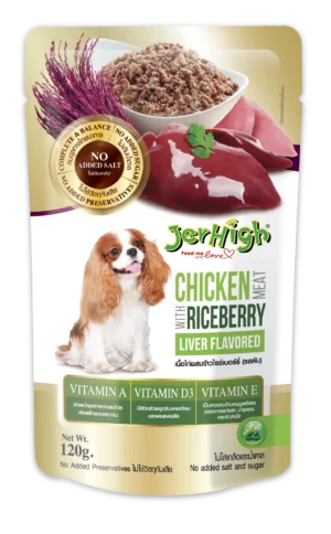 Jerhigh Chicken Meat With Riceberry Liver Flavoured-130g