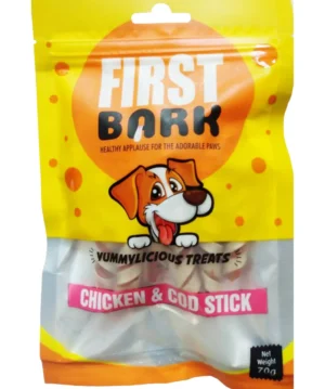 First Bark Yummylicious Treats Chicken & Cod Stick-70g