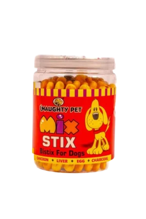 Naughty Pet Mix Stix Wheat Free Non-Vegetarian Bistix - (Jar)-300gm