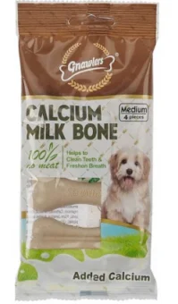 Gnawlers Calcium Milk Bone (4 pcs) – Daily Bone Health in Small Packs