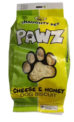 Naughty Pet Paw Cheese & Honey Dog Biscuits-150gm