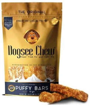 Dogsee Chews Rich In Calcium & Protein Puffy Bars For All Breed Dog 70 gms