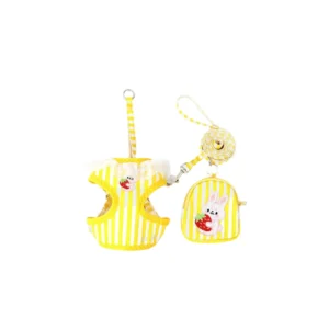 A+a Pets 3 In 1 Harness Set For Dogs & Cats With Leash & Bag - Large - Yellow