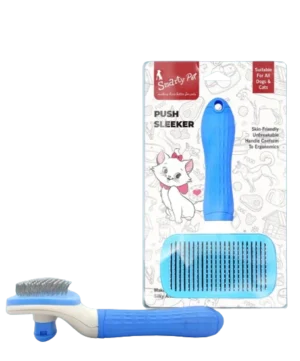 Smarty Pet Push To Clean Sleeker Rectangle Thin Blister Pack Brush