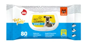 Fofos Pet Cleaning Wipes Unscented For Dog & Cat 80 pcs