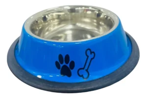 Kennel Anti Skid Printed Steel Feeding Bowl - 8 oz